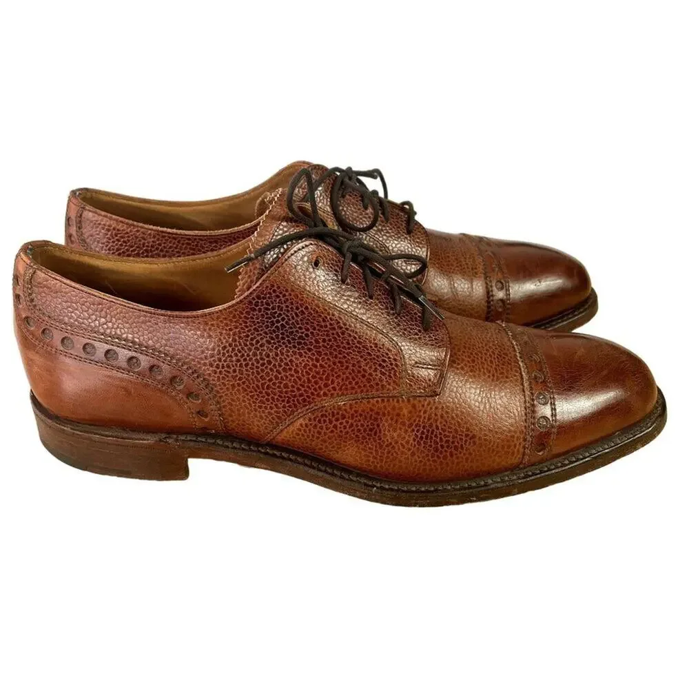 Florsheim Shoes Mens 10 Lace Up Oxfords Battalion Faconnable Leather England